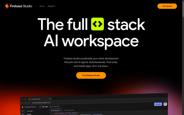 Firebase Studio - AI Tool Screenshot
