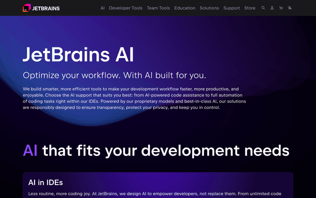 JetBrains AI - AI Tool Screenshot