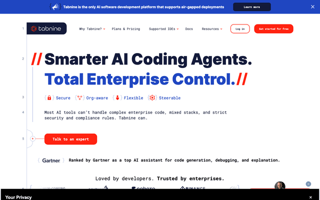 Tabnine Screenshot